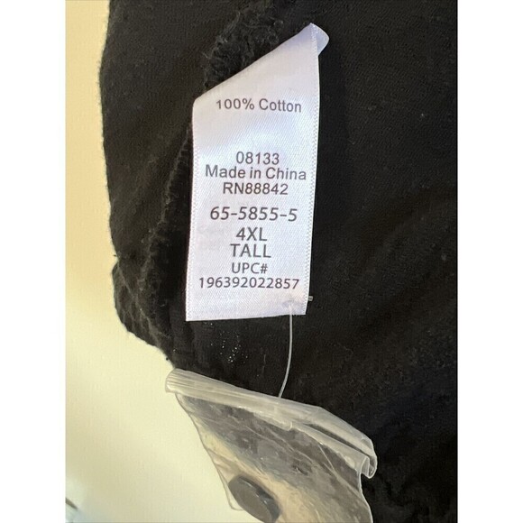 KingSize Island Lightweight Beach Black Pants 4XLT - Picture 6 of 9